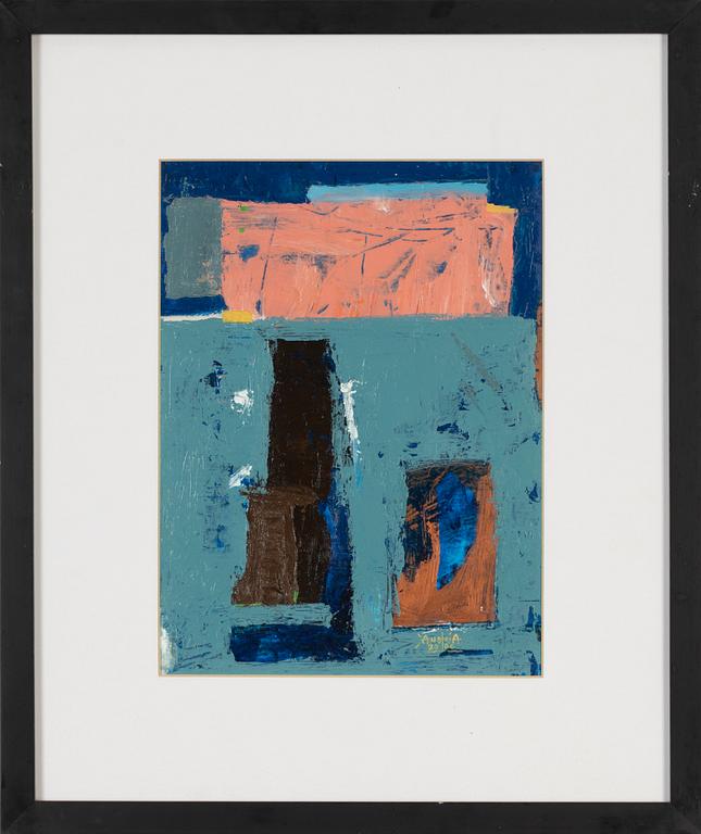 Julio Austria, acrylic on paper, signed and dated 2006.