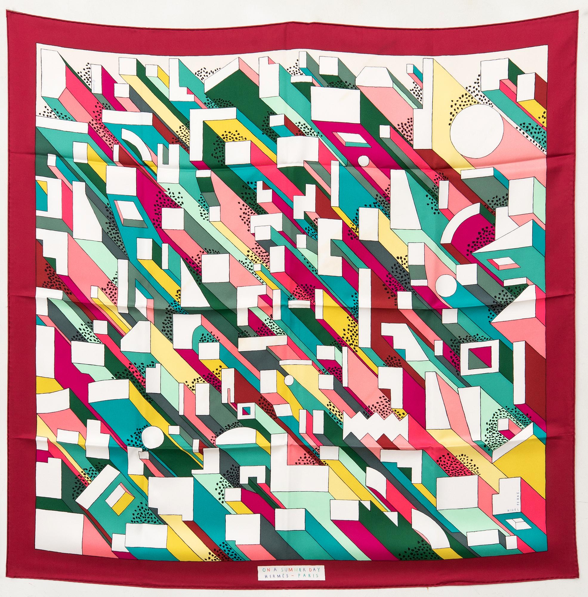Hermès, Scarf, "On a Summer Day", 2016.