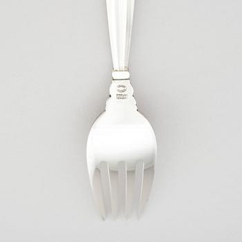 Johan Rohde, a set of 86 pcs of sterling and stainless steel 'Acorn' flatware, Copenhagen 1945-77.