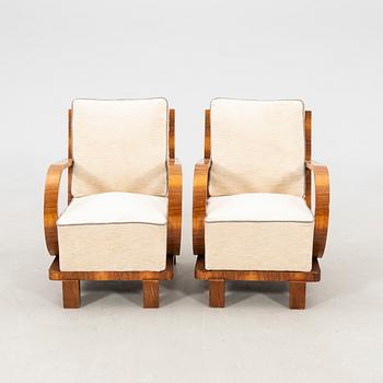 Armchairs, a pair from the first half of the 20th century.