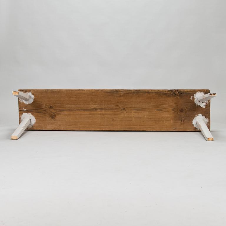 Bench, 18th and 20th century. Length 172 cm.