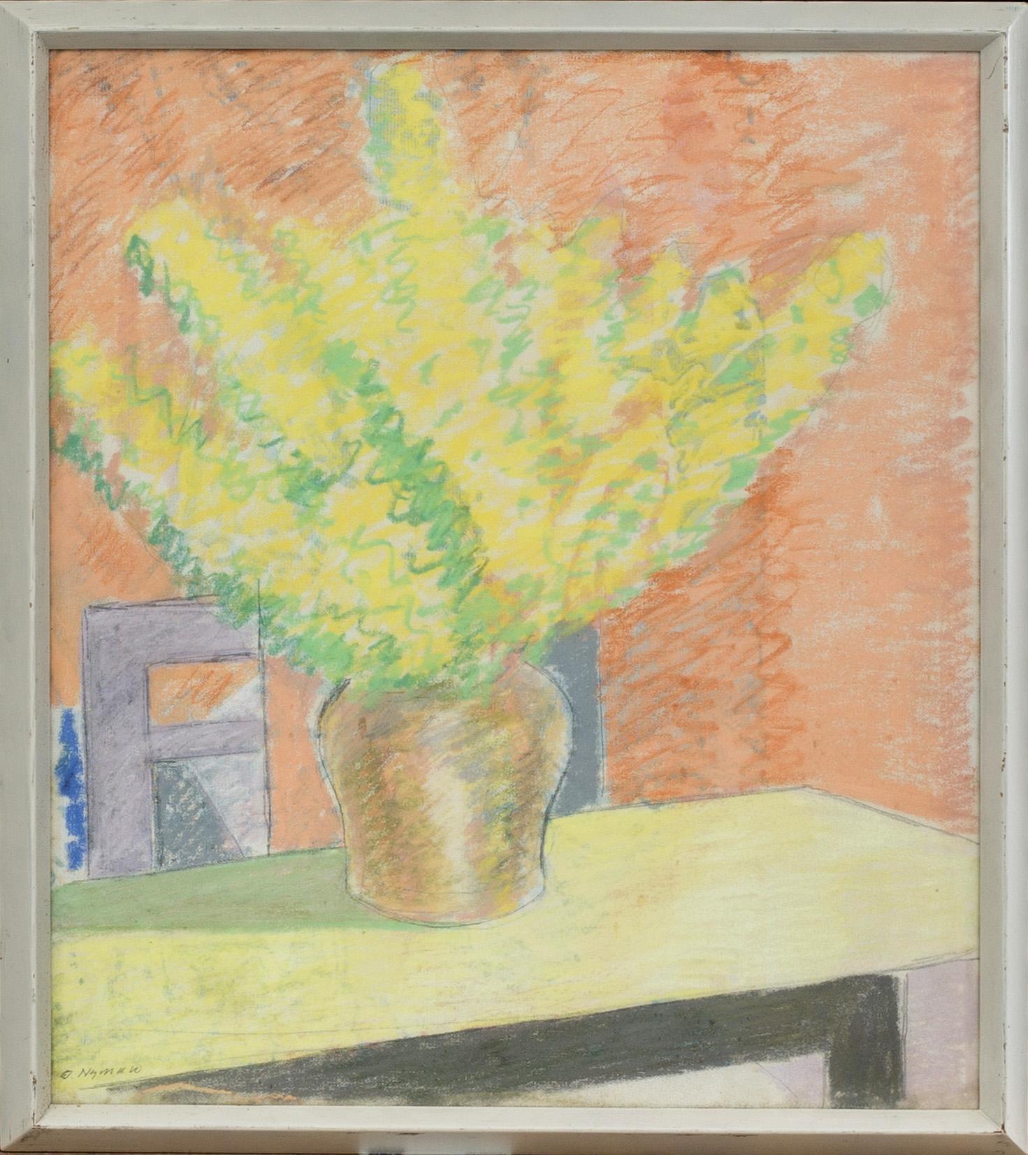 OLLE NYMAN, pastell. Signerad.