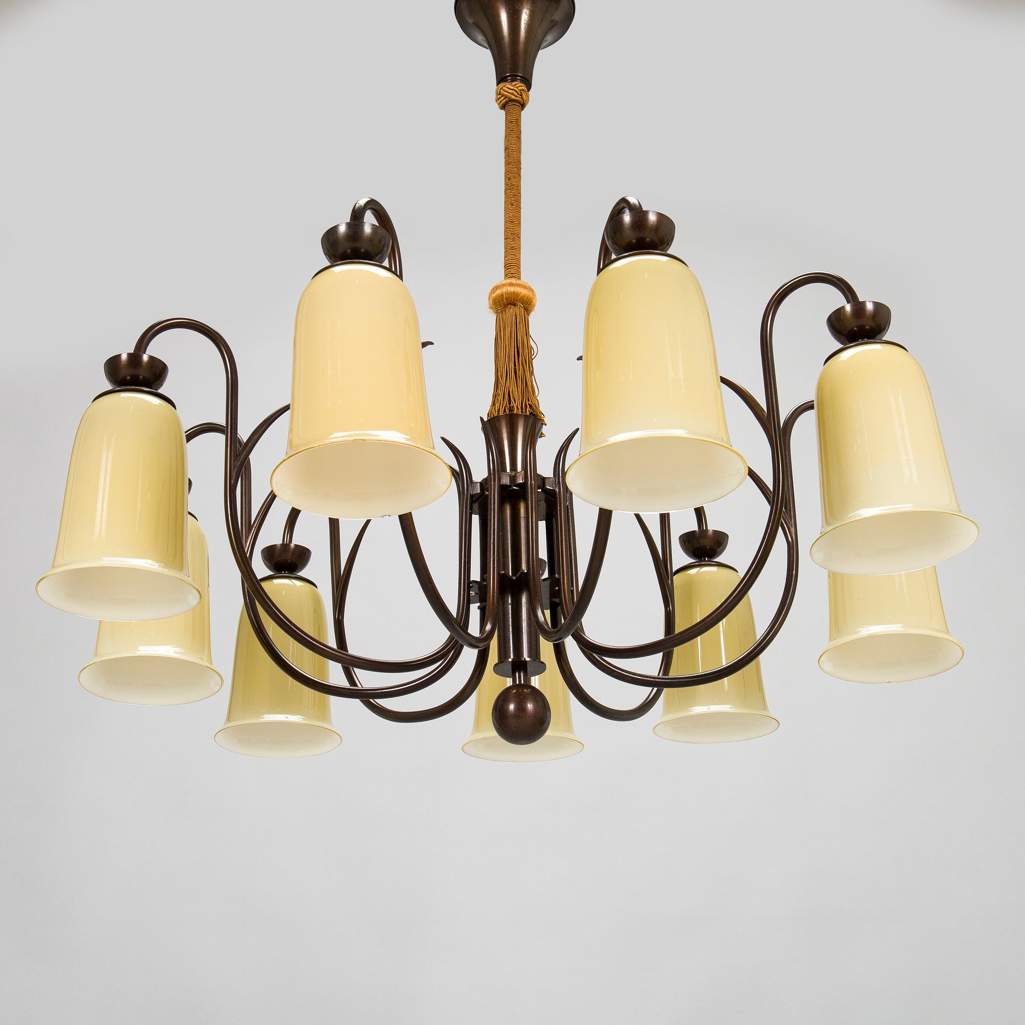 Taklampa, 1940-50-tal.