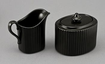 TESERVIS, 3 delar, porslin, "AR", Arthur Percy, Gefle, 1900-talets andra kvartal.