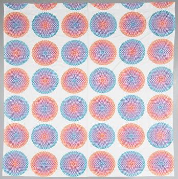 TEXTIL, 4 längder, hopsydda 2+2, bomull, Verner Panton för Mira-X, 1970-tal.