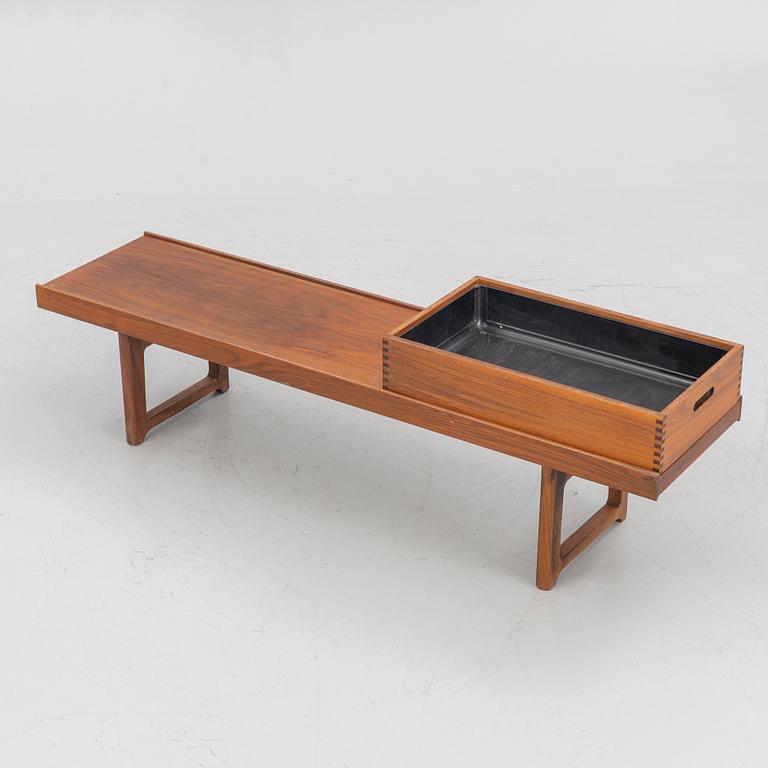 Torbjørn Afdal, 'Krobo' bench with plant stand, Bruksbo, Mellemstrand, Norway, second half of the 20th century.