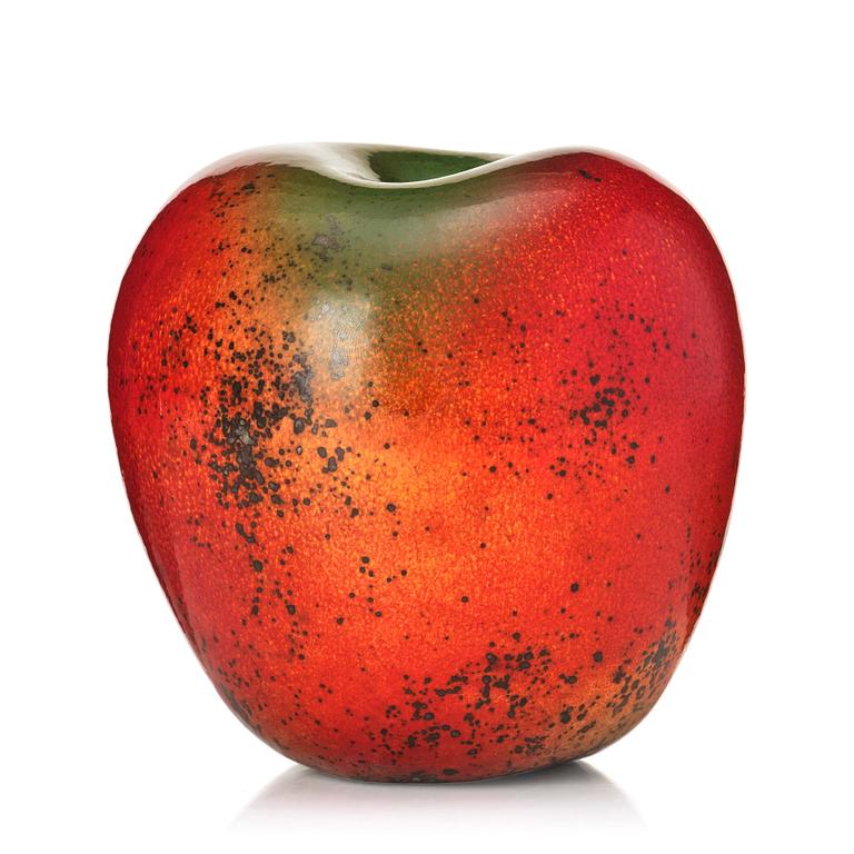 Hans Hedberg, a faience sculpture of an apple, Biotk, France.