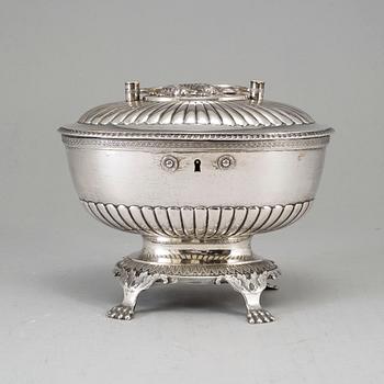 Johan Gustaf Åkerman, sockerskrin, silver, Stockholm 1824. Karl Johan.