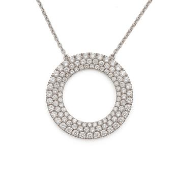 COLLIER, Tiffany & co, "The Metro Collection" med briljantslipade diamanter, totalt ca 0.70 ct.