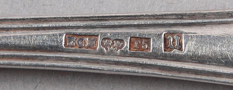 PARTI SILVERBESTICK, 21 st, bla Bengt Tornberg, Linköping. 1800-1900-tal.