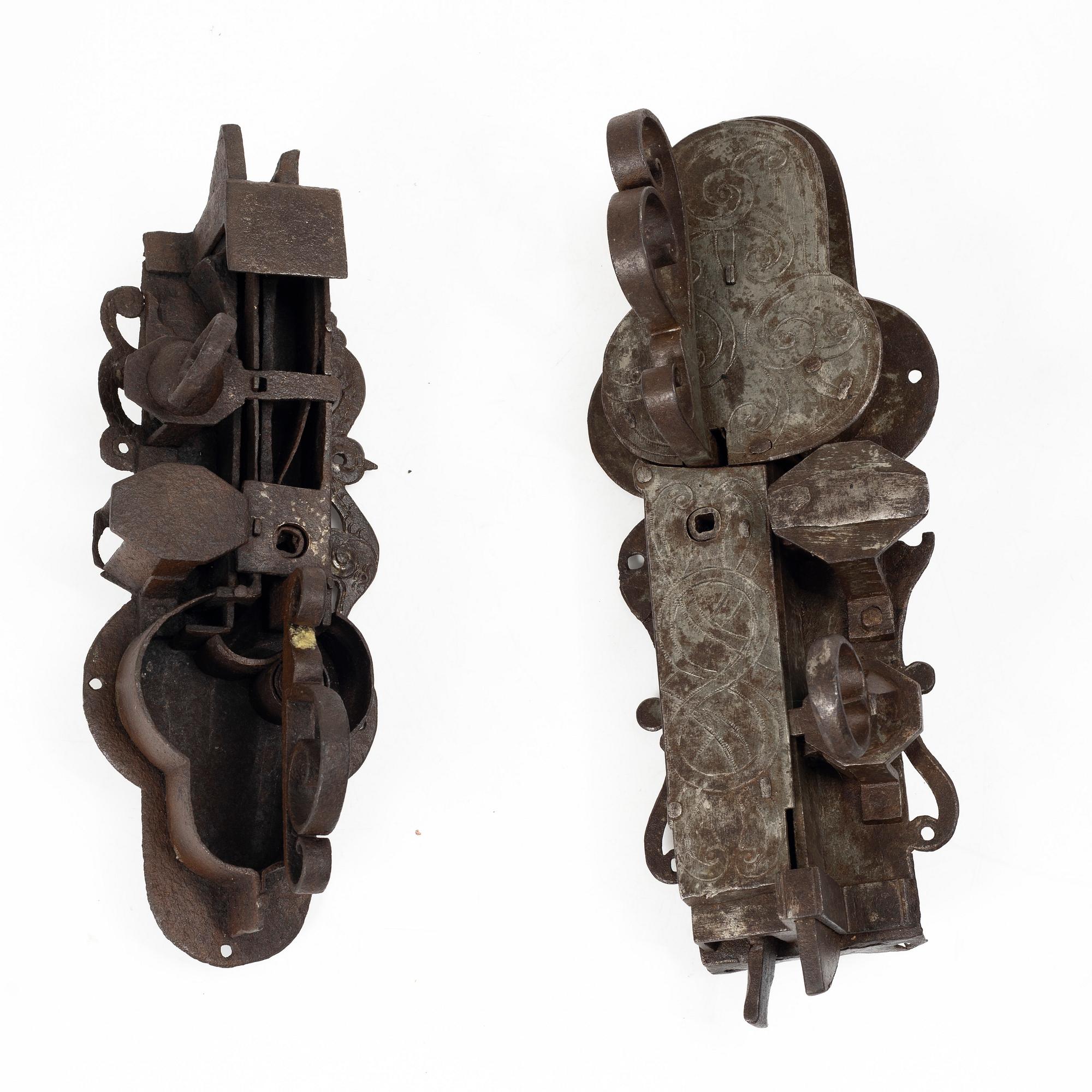 Two locks, 18th Century.