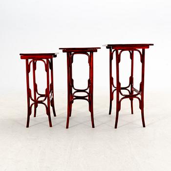 A three-part nesting table first part of the 20th Century.