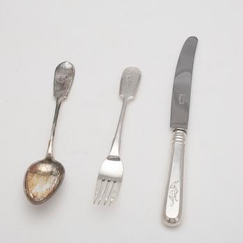 BESTICKSERVIS, 36 delar, silver, Ryssland, 1908-17. Vikt 3019 gram.