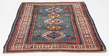 An antique Kazak rug, southern Caucasus, c 146 x 100 cm.