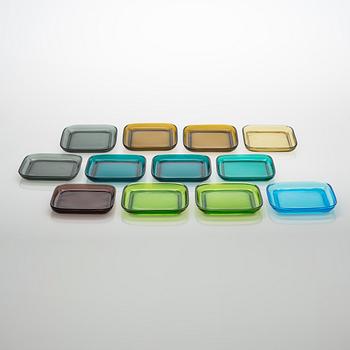 Kaj Franck, an 11-piece set of glass dishes model 5269, Nuutajärvi 1954-68.