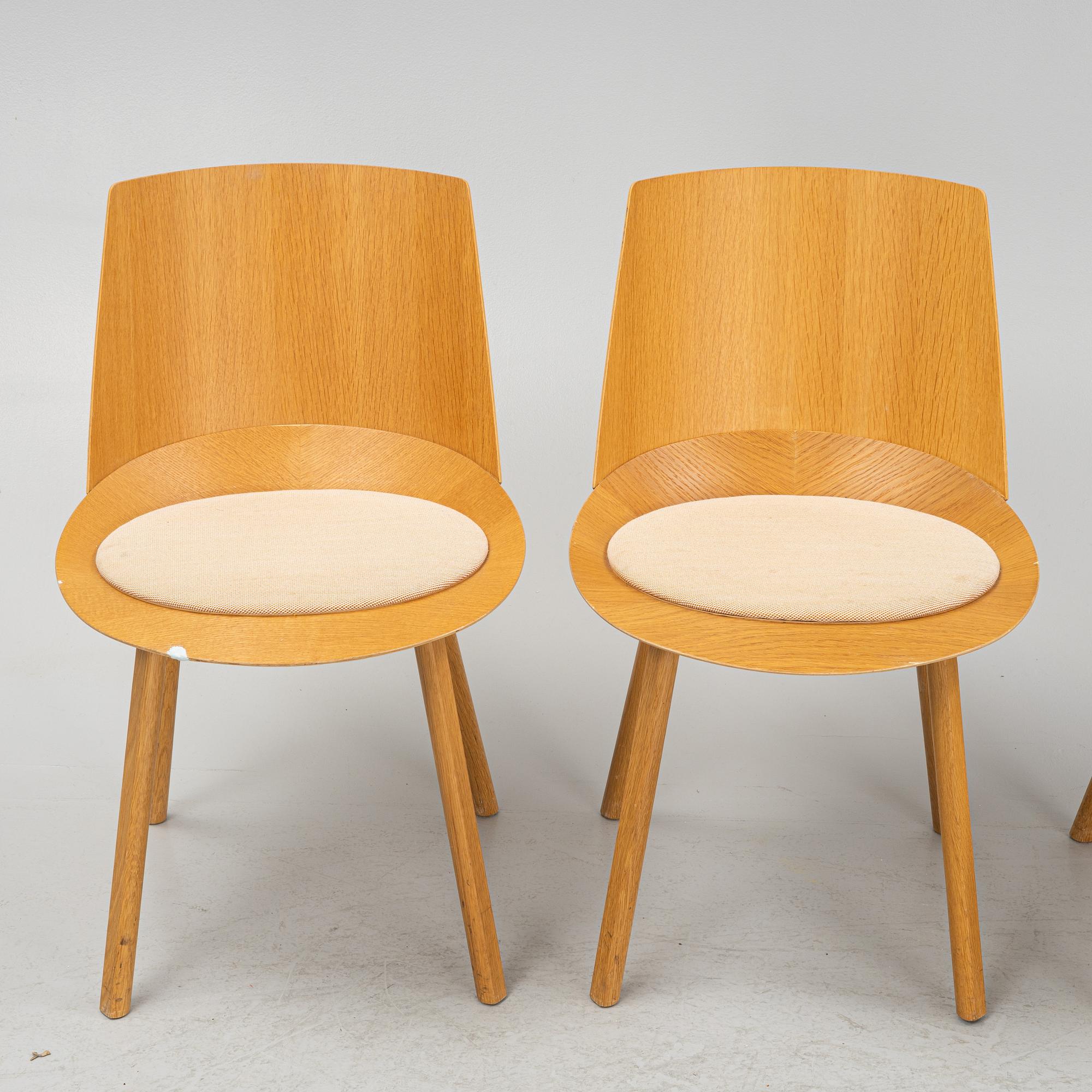 Stefan Diez, chairs, 4 pcs, "E15 Houdini", reportedly purchased in 2012.