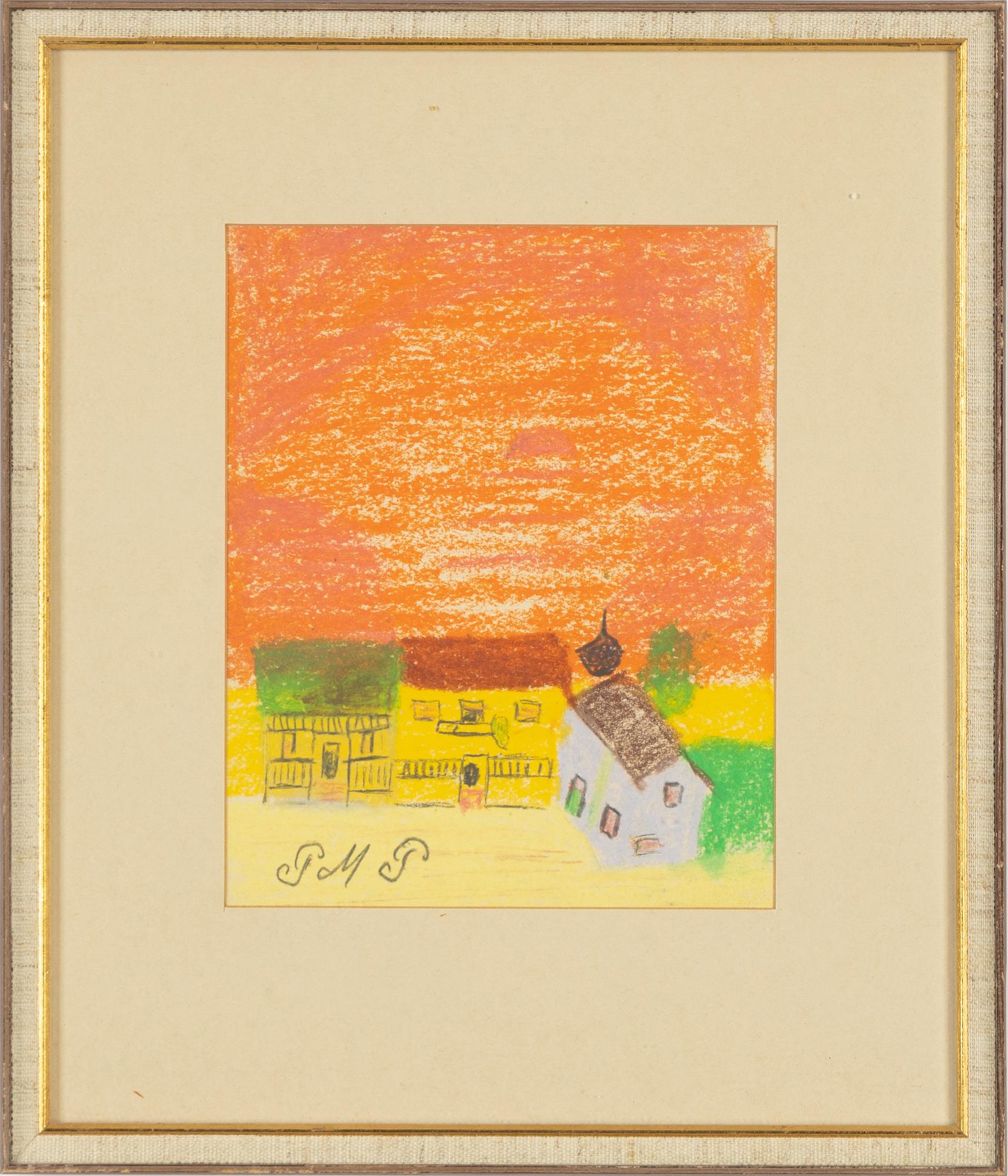 Primus Mortimer Pettersson, chalk drawaings, 4 signed PMP.