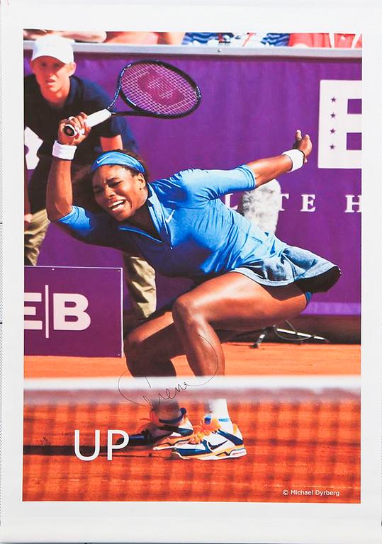 AFFISCHER, 3 st, signerade Serena Williams.