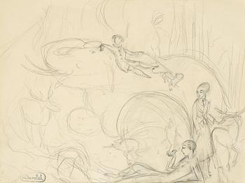 51. Nils von Dardel, Study for "Exotiskt landskap" (Exotic landscape).