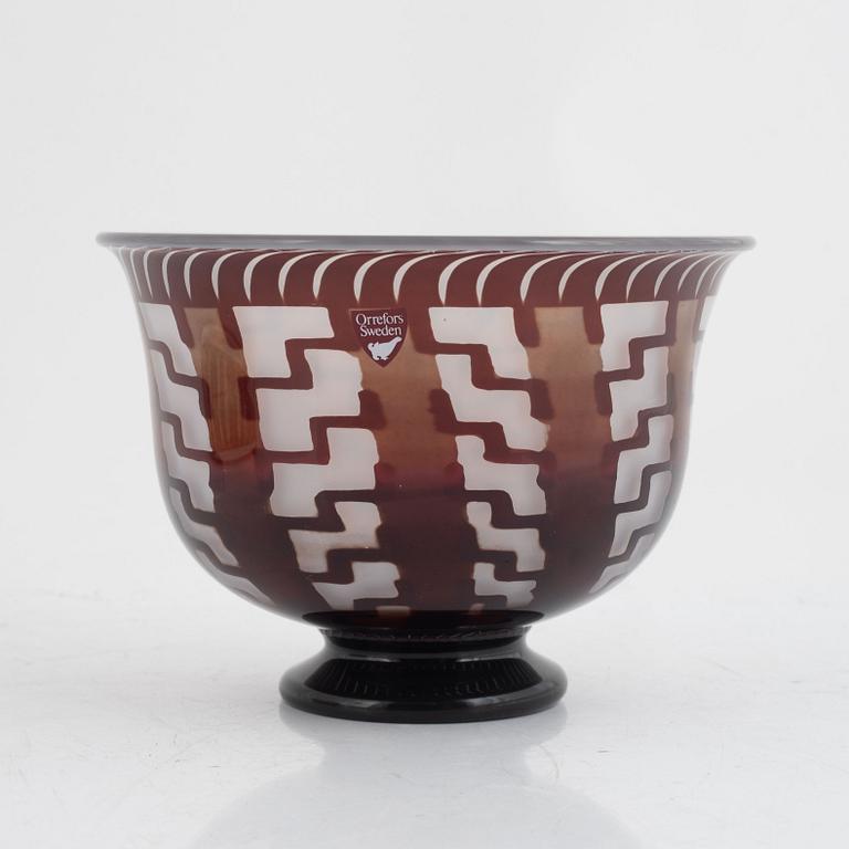 Eva Englund, skål, Orrefors 1988.