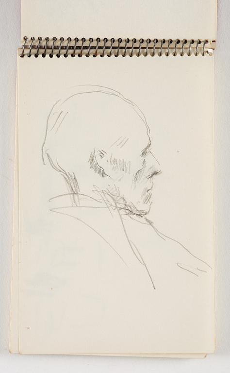 Lotte Laserstein, 10 små skissblock med teckningar.