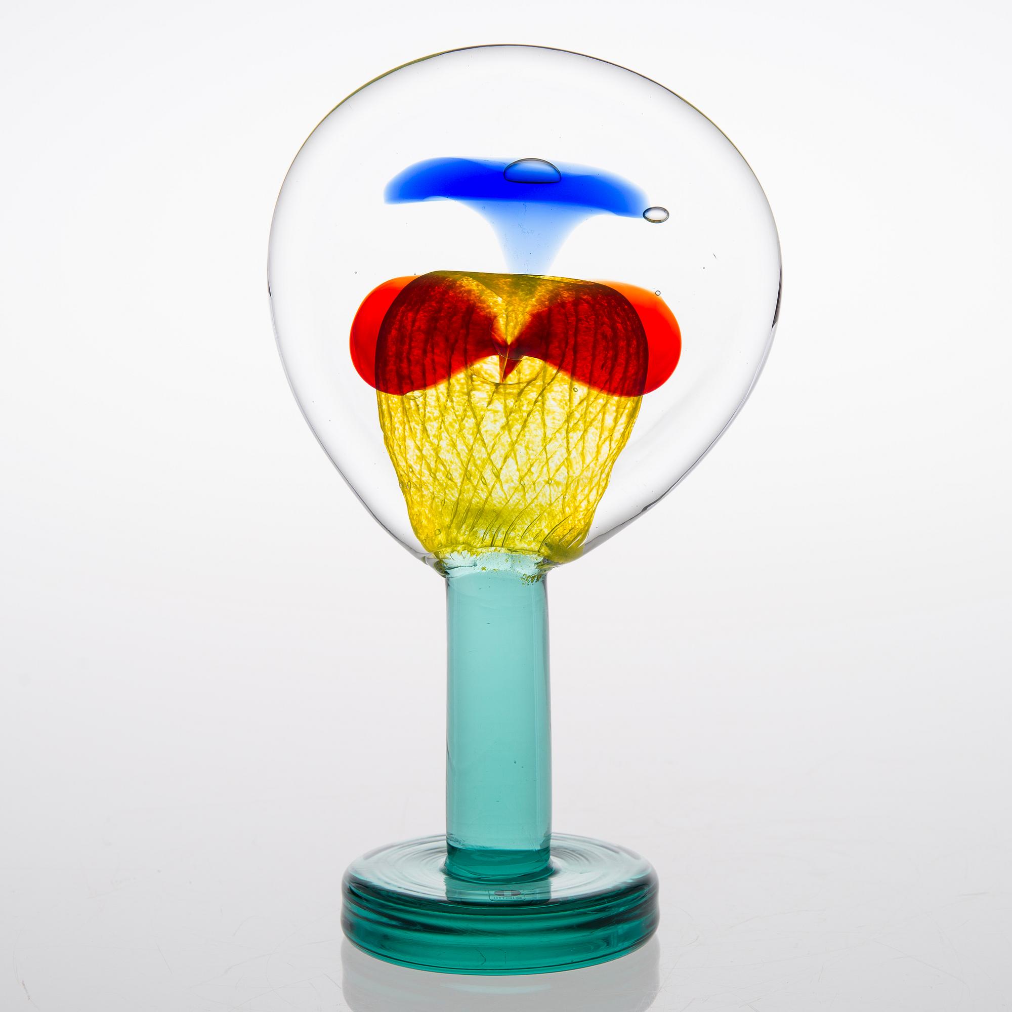OIVA TOIKKA, LASIVEISTOS, "Lollipop", signeerattu Oiva Toikka, Nuutajärvi 2004, 112/200.