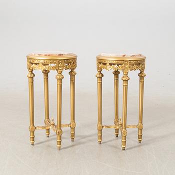 Side tables/Pedestals a pair Louis XVI style early 20th century.