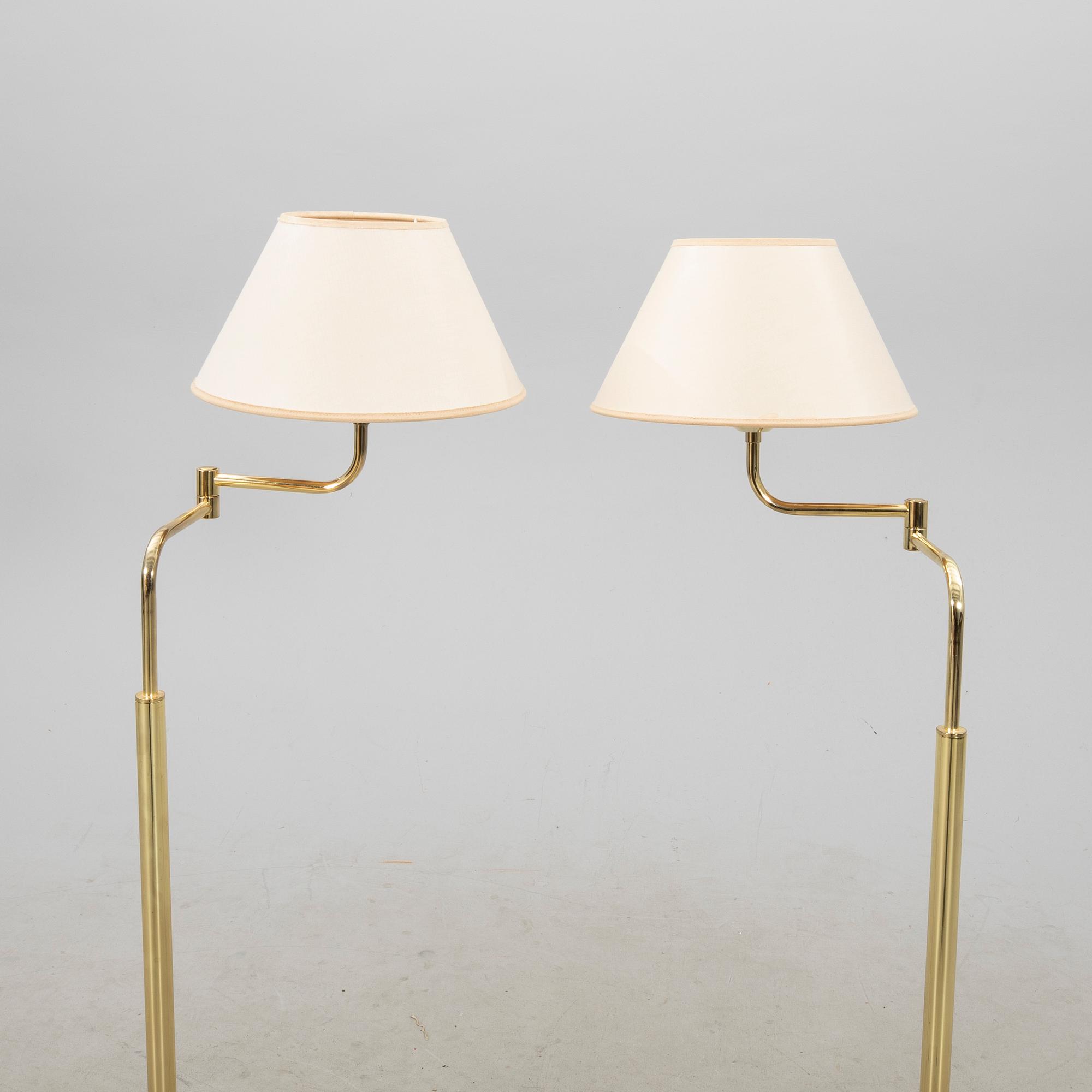 Golvlampor 1 par, Belysia AB Sweden, 1900-talets senare hälft.