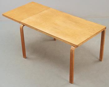 An Alvar Aalto birch table, Huonekalu-ja Rakennustyötehdas or Aalto Design Hedemora, probably 1940's-50's.