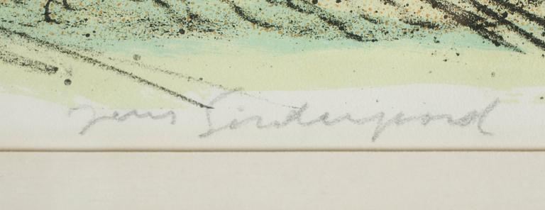 JENS SÖNDERGAARD, färglitografi, signerad.