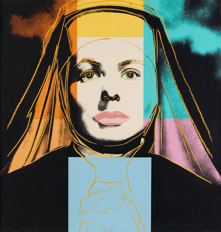 Andy Warhol, "The Nun", from; "Three portraits of Ingrid Bergman".