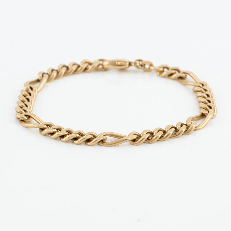 Armband, 18K guld, figarolänk.