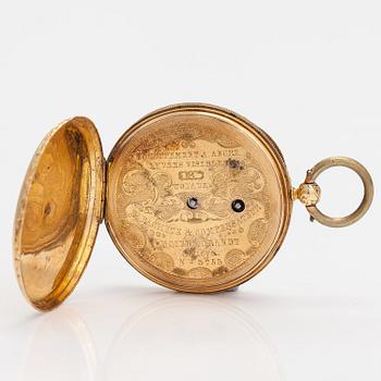 POCKET WATCHES, 2 psc, 14K gold, 32 mm and 44 mm.