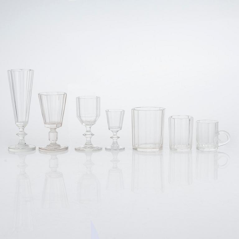 A set of 65 glasses, 20th Century.