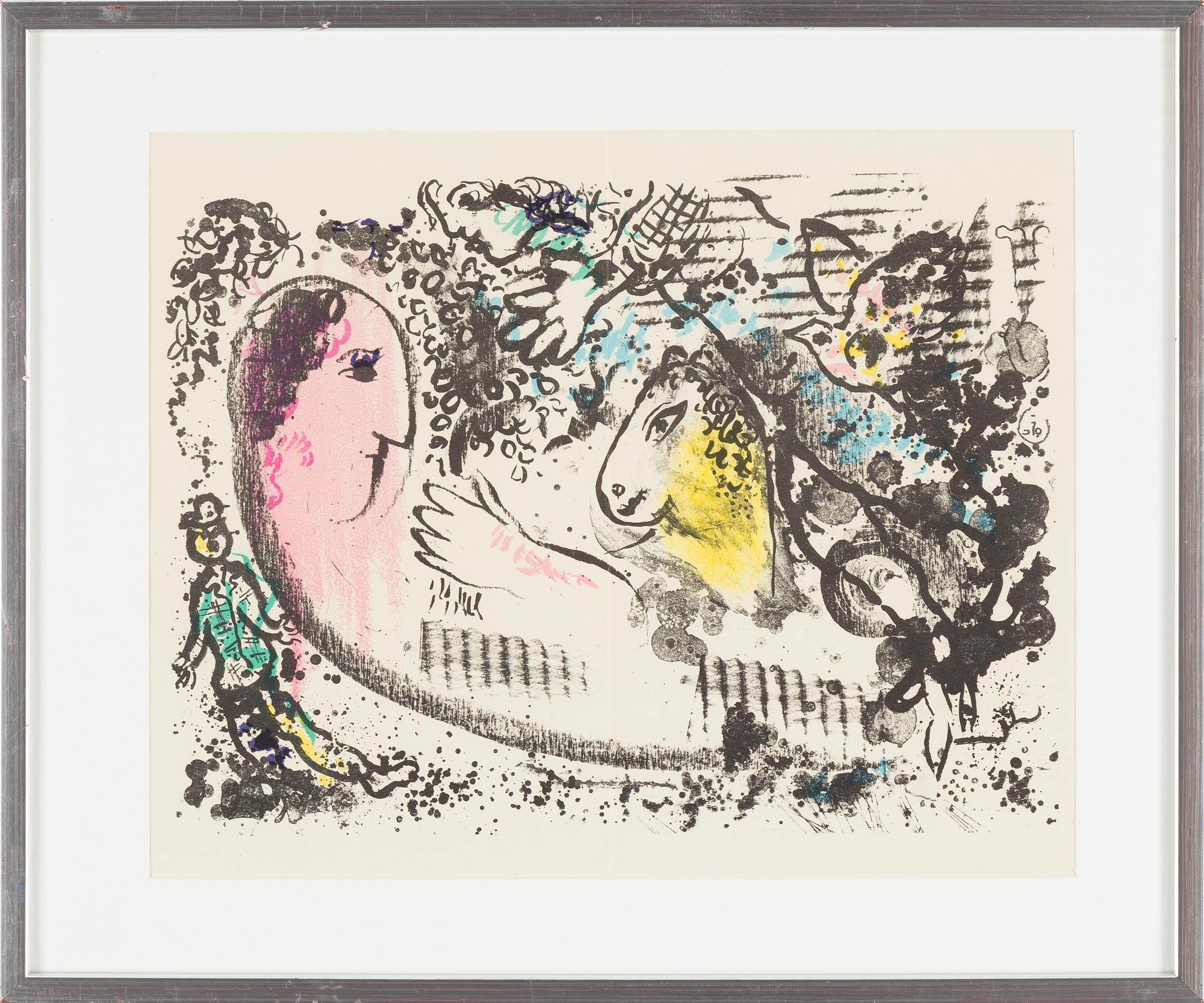 MARC CHAGALL, färglitografi, ur Derrière le Miroir nr 182 1969.