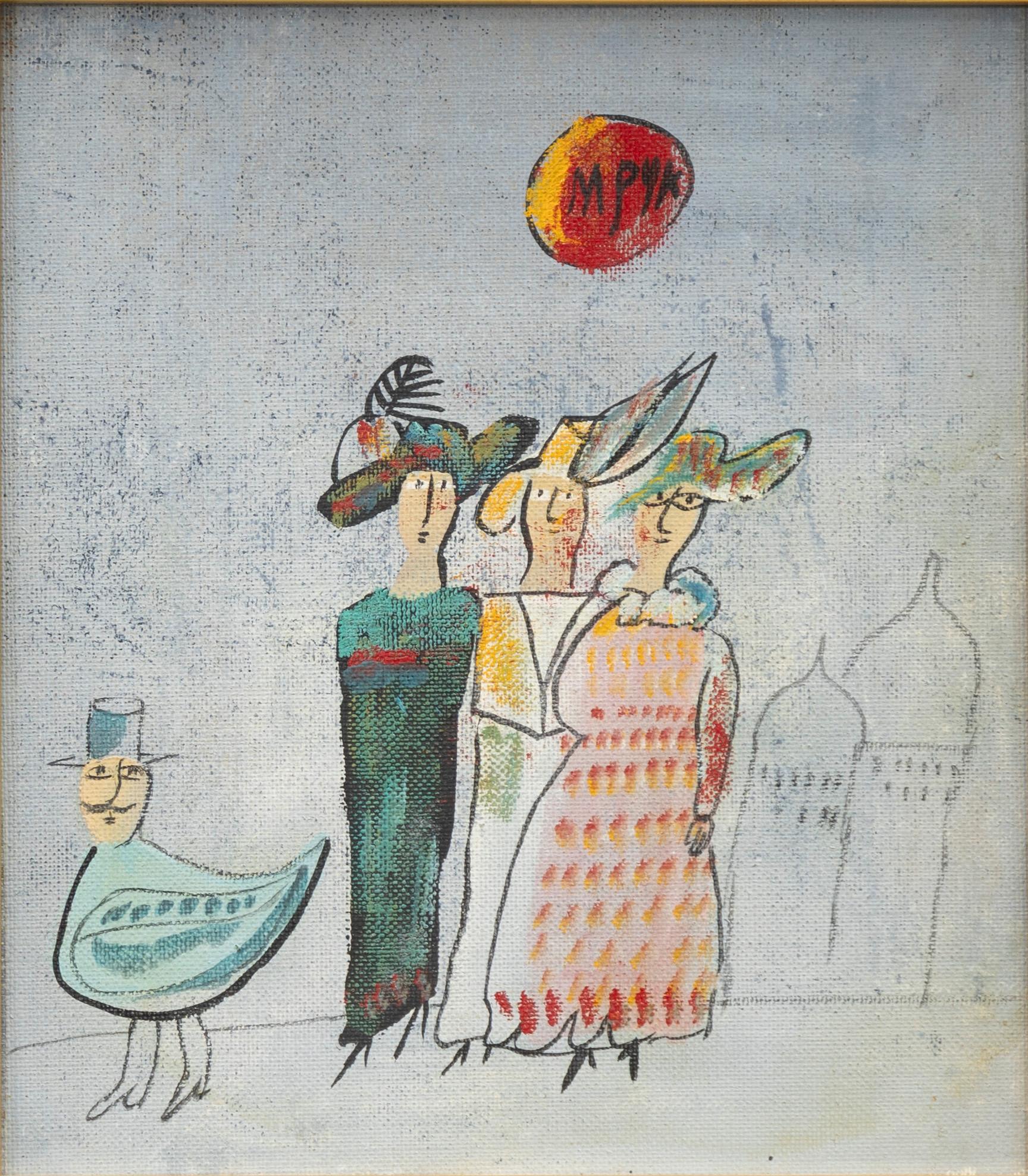 Madeleine Pyk, Ladies in hats and a bird gentleman.