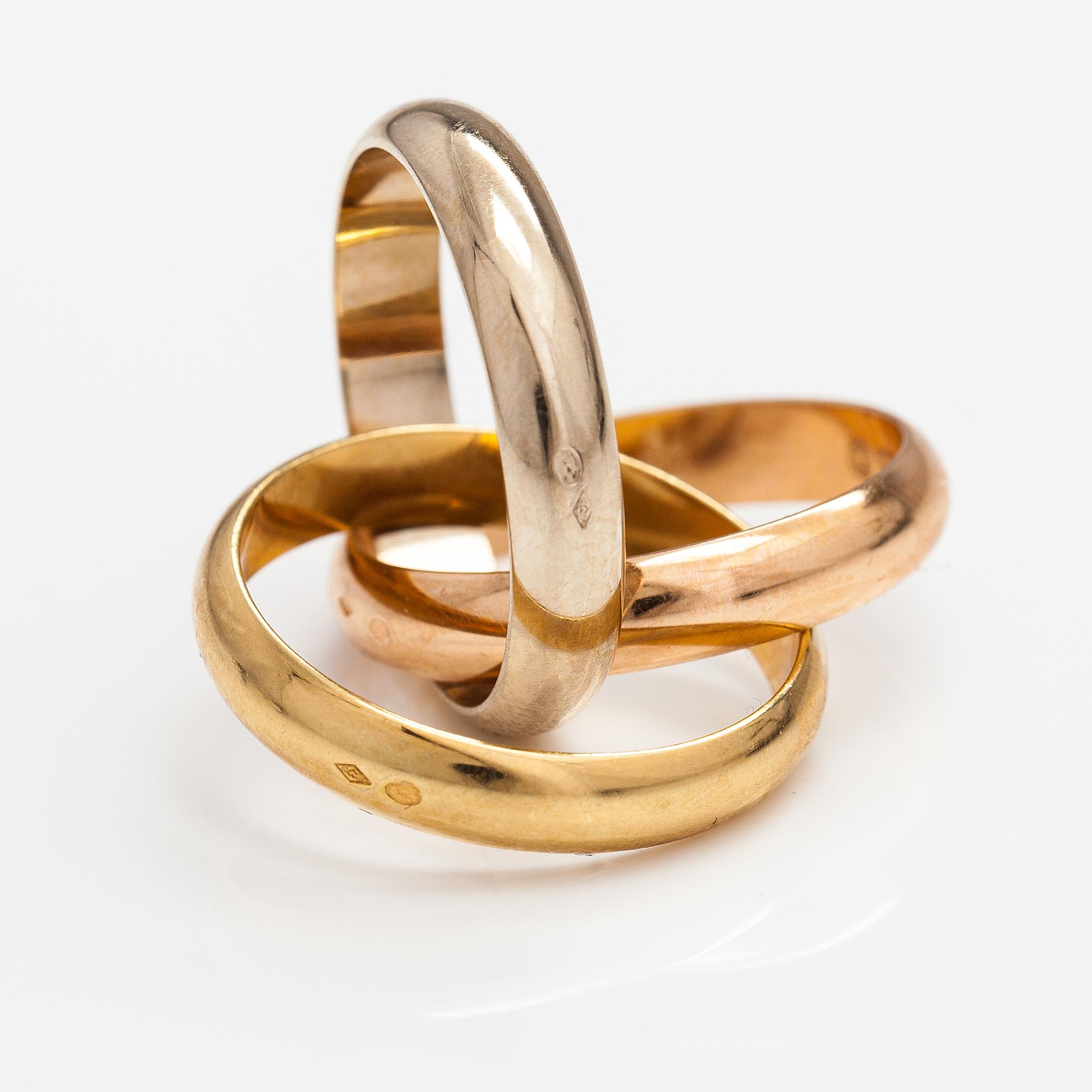 Cartier, An 18k gold ring "Trinity" (LM). Marked Cartier, 1997, AN7722.
