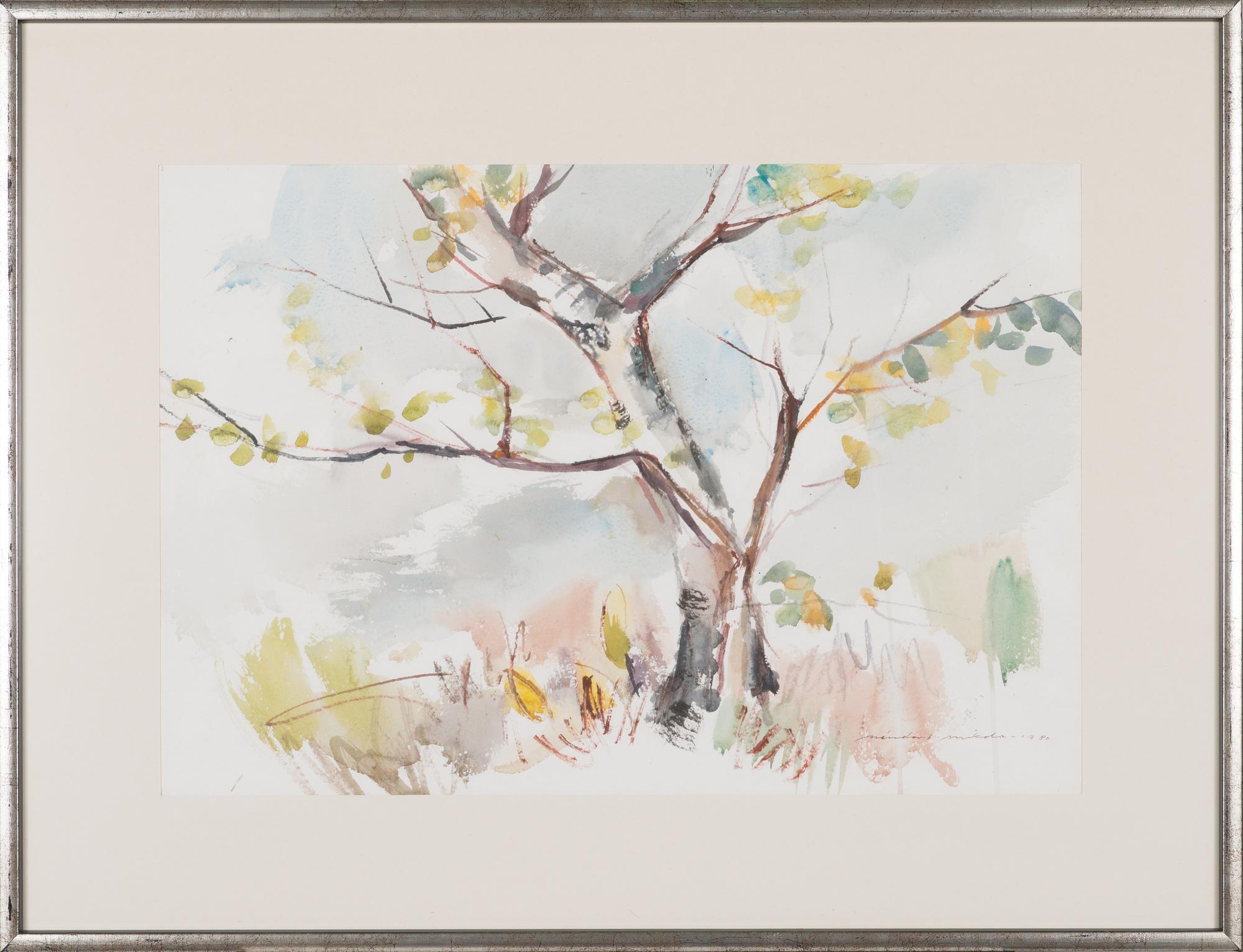 Nandor Mikola, watercolour, signed and dated 1980.