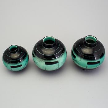 2 vases of the "V series", Ilse Claesson, Rörstrand 1930´s.