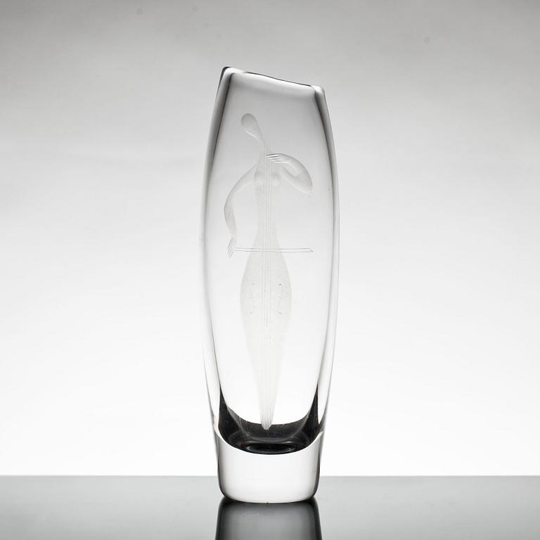 VAS, glas, Vicke Lindstrand, Kosta, signerad Kosta LG 223.