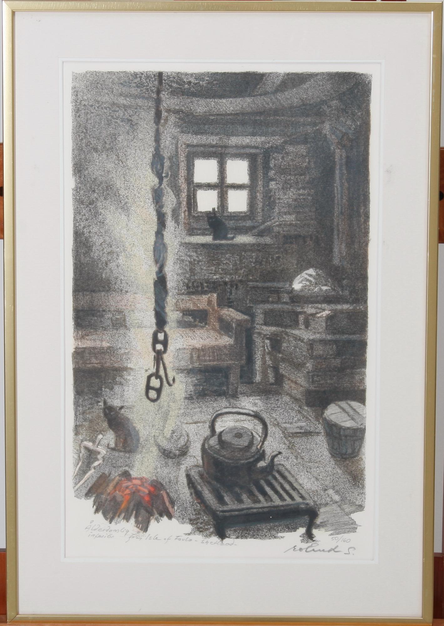 SVENSSON, ROLAND. Färglitografi. Sign och numrerad 50/160.