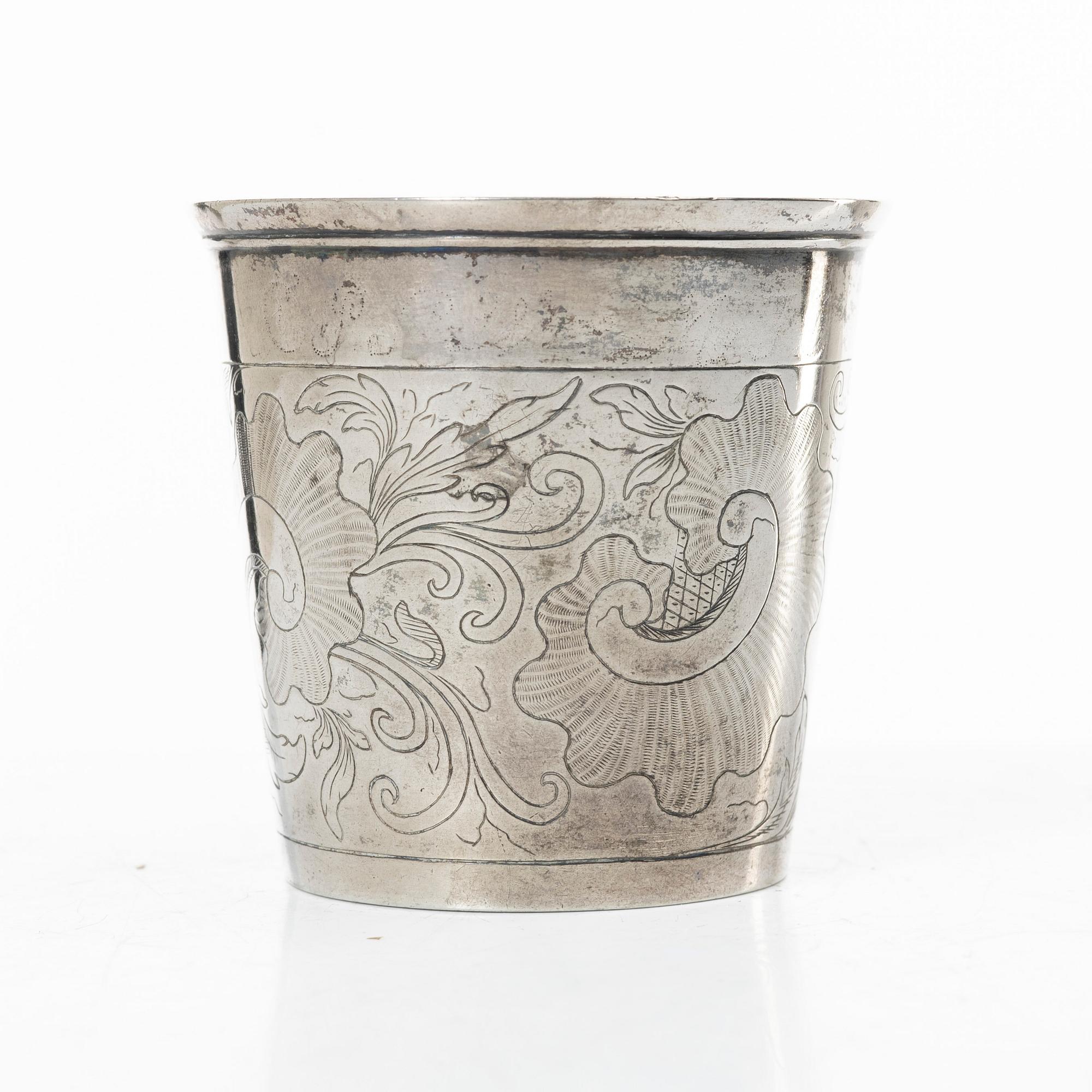 A silver beaker, Northern Europe, 18th century.