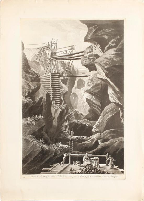 JOHAN FREDRIK MARTIN, efter, 2st, etsningar, 1800-tal.