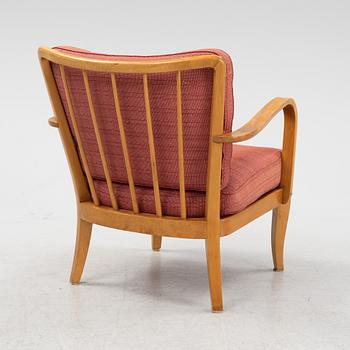 Wilhelm Knoll, fåtölj, Swedish Modern, Knolls Moderna Möbler, 1940-tal.