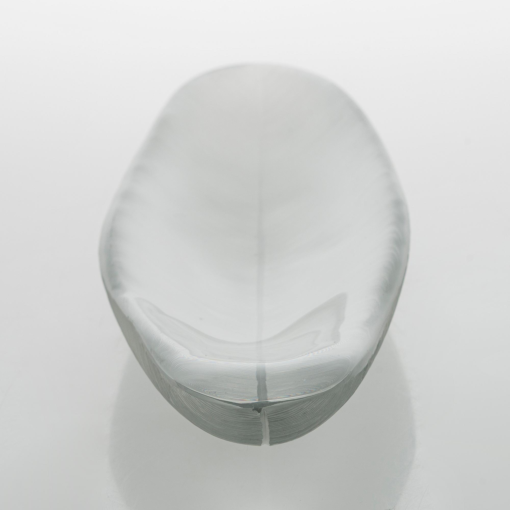 Tapio Wirkkala, taide-esine 3869, "Sulka" signeerattu Tapio Wirkkala Iittala -55.