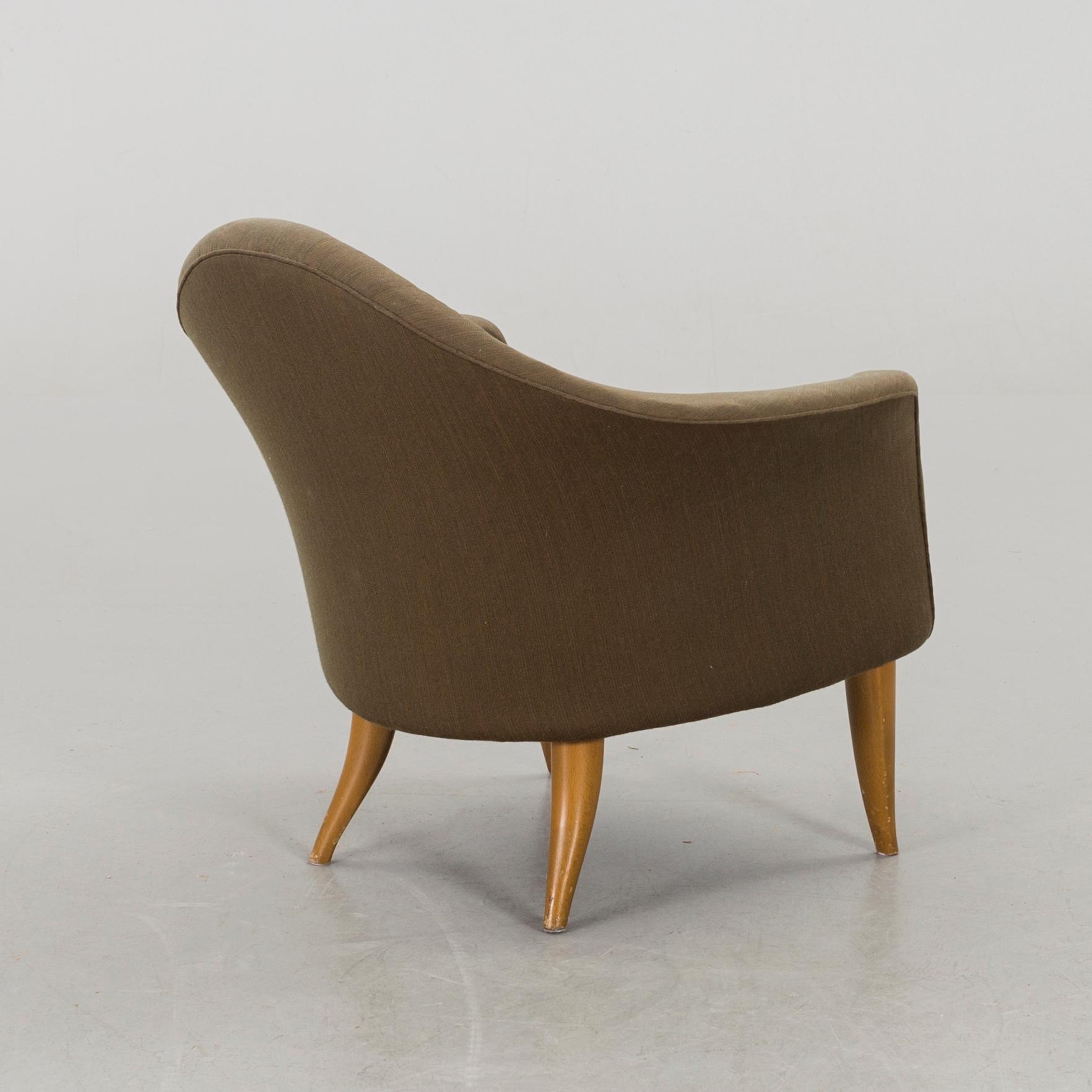 KERSTIN HÖRLIN-HOLMQUIST, "Liten Adam" fåtölj ur Nk:s Triva serie "Paradiset", formgiven 1958.