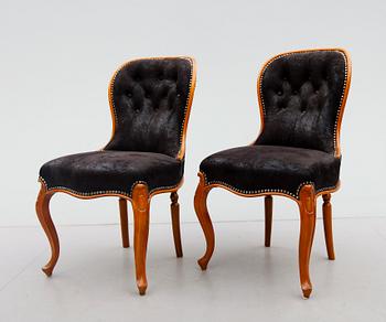 EMMAFÅTÖLJER, 1 par, 1800-talets slut.