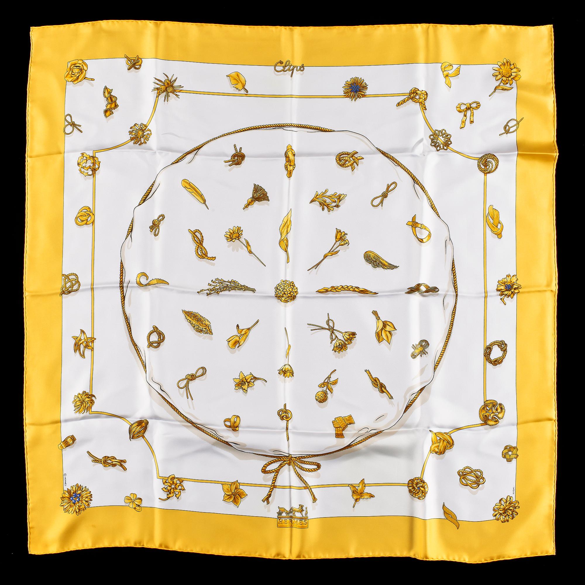 HERMÈS, scarf, "Clips".