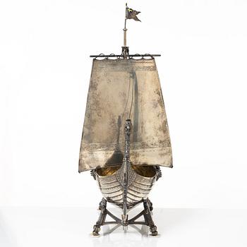 Karl Anderson, a silver viking ship figurine, Stockholm 1905.
