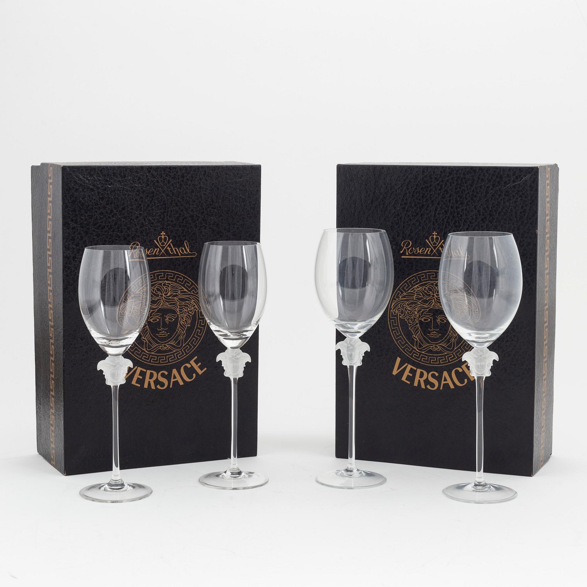 Versace, vinglas, 4 st, för Rosenthal.